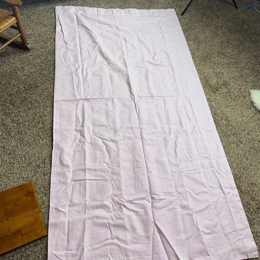 Pottery Barn Kids Bright Linen blackout curtain panel 44” x 84” 1 panel Pink